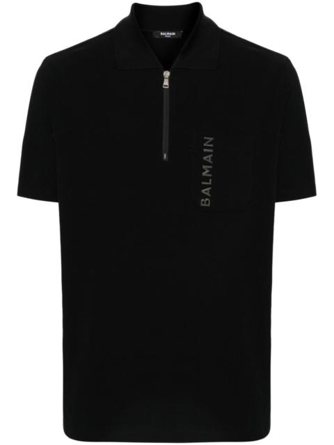 Balmain logo-lettering polo shirt