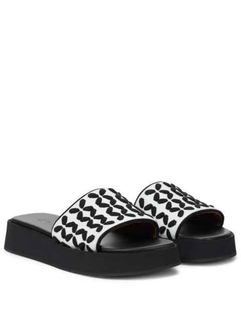 Alaïa Knit platform sandals