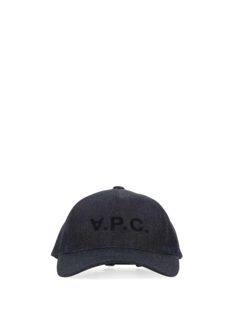 A.P.C. A.P.C. CAPPELLO Denim Baseball Cap — Navy