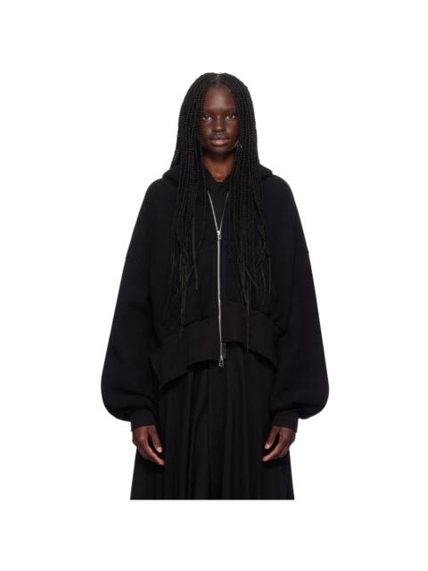 Yohji Yamamoto Black R-Unbalance Hoodie