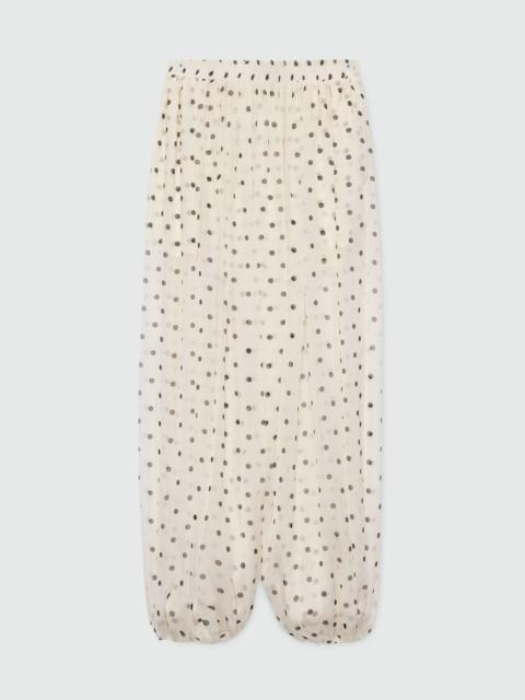 MSGM Polka dot chiffon balloon trousers.