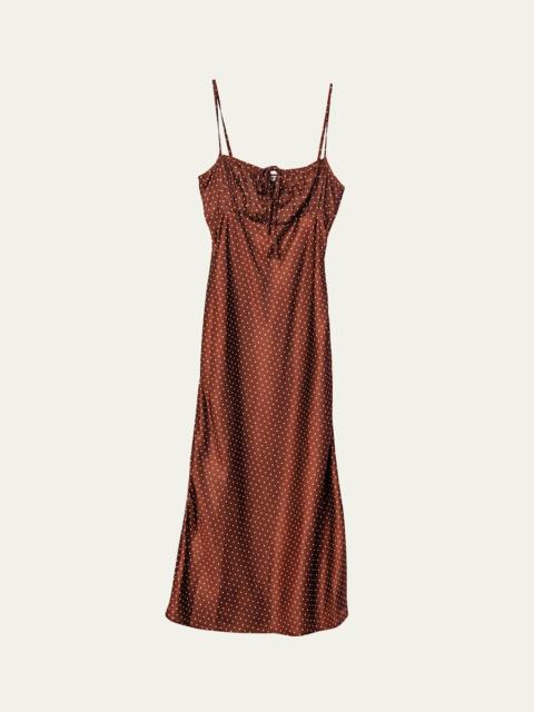 CIAO LUCIA! Leo Polka Dot Midi Dress