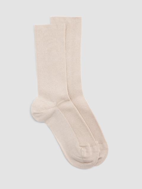 EILEEN FISHER Cotton Rib Crew Sock
