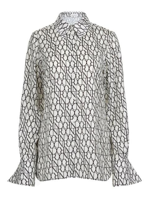 NINA RICCI bell-cuff printed shirt