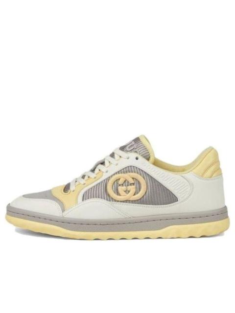 GUCCI (WMNS) Gucci Mac80 Embroidered Sneakers 'White Grey Yellow' 747954-AACNW-9148