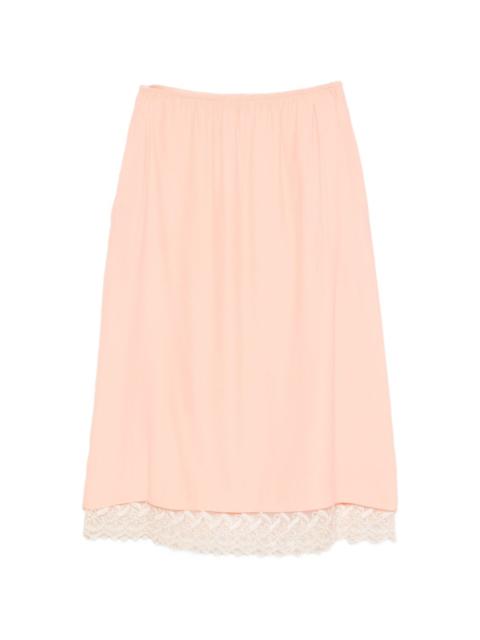 Simone Rocha lace-trim midi skirt