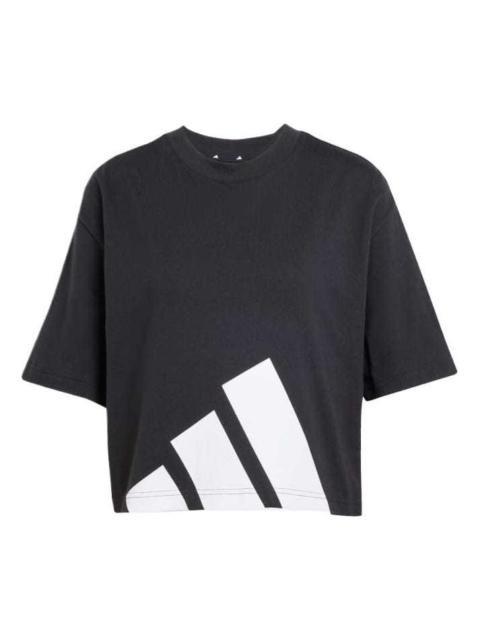 adidas (WMNS) adidas Essentials Big Logo Boyfriend T-Shirt 'Black' JG8736