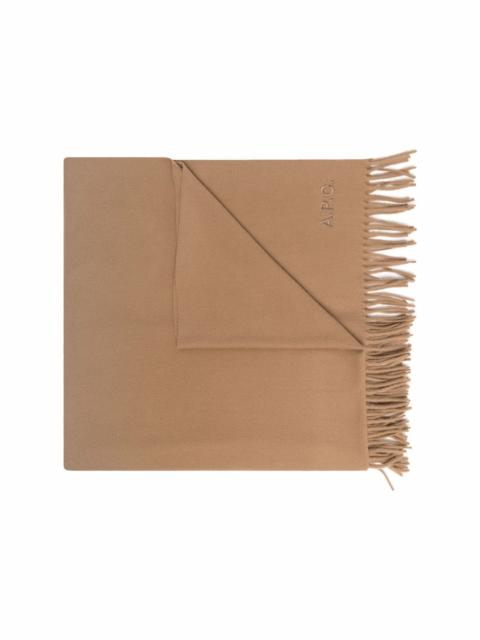 A.P.C. fringe-hem scarf