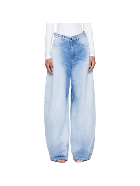 Diesel Blue Relaxed High Waist 1987 D-Khelz Jeans