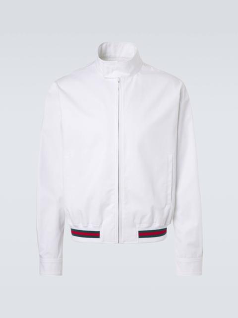 GUCCI Web Stripe cotton twill jacket