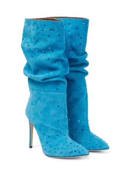 PARIS TEXAS Holly embellished suede boots