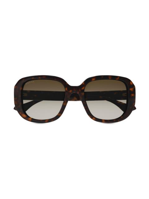 GUCCI Women's La Piscine 54MM Squared Injection Sunglasses - Havana Brown Gradient