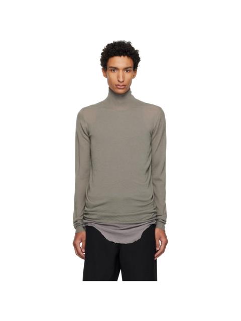 Rick Owens Taupe Tower Level Turtleneck