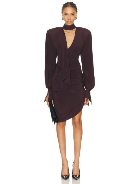 MUGLER Long Sleeve Mini Dress