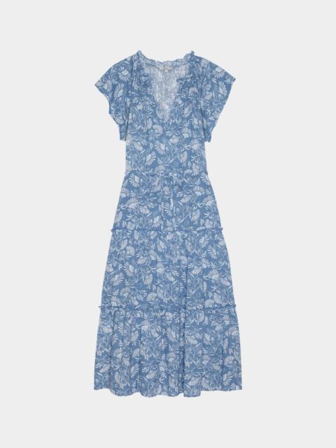 Rails Juni V-Neck Linen Midi Dress