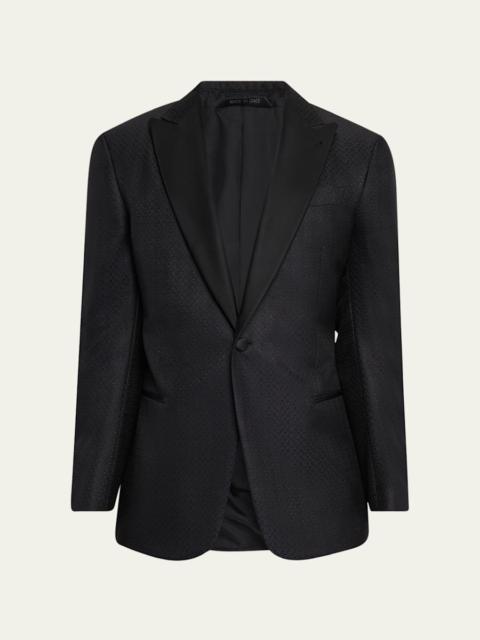 GIORGIO ARMANI Men's Honeycomb Satin Peak Lapel Dinner Jacket