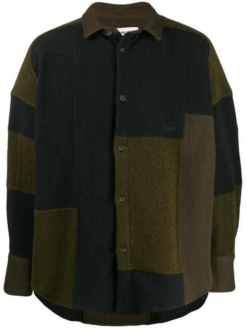 patchwork fleece jacket