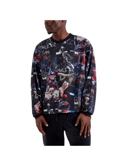 Jordan Jordan All Over Print Crewneck Shirt "Black / White" IF1831 010