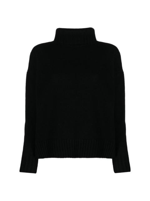 fine-knit roll-neck jumper