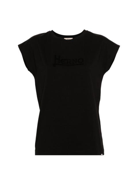 Herno logo-embellished cap-sleeve T-shirt