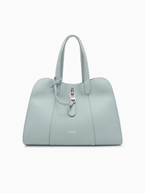 GIORGIO ARMANI LARGE PEBBLED LEATHER TOTE BAG
