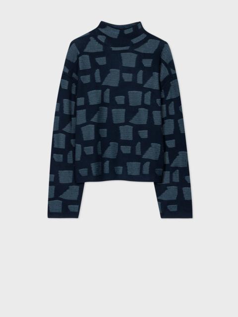 Paul Smith 'Geo' Wool-Blend Funnel Neck Sweater