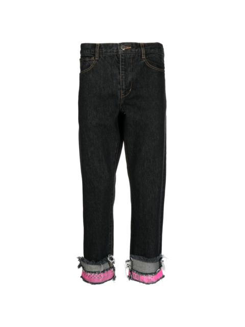 FACETASM cropped patchwork jeans
