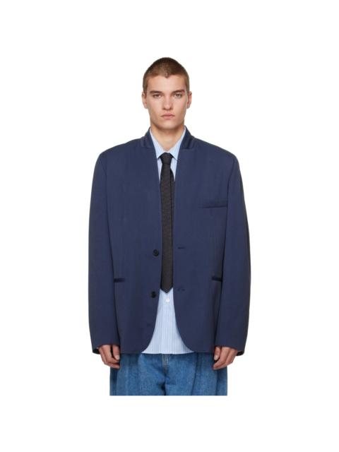 HED MAYNER Navy Shawl Blazer