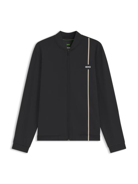 BOSS ACTIVE ZIP-UP SWEATSHIRT WITH MOISTURE MANAGEMENT