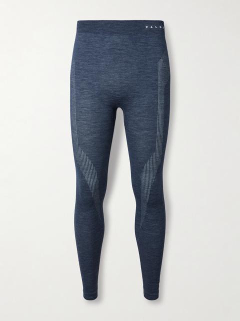 FALKE Printed Virgin Wool-Blend Ski Tights