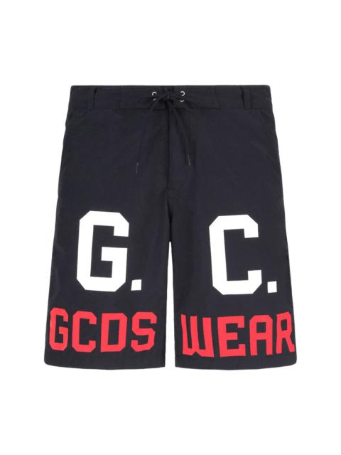 GCDS logo-print drawstring swim shorts