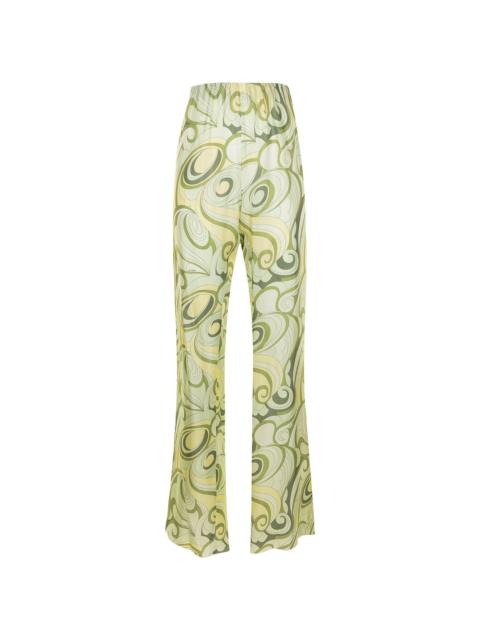Raf Simons Hippie-print silk trousers