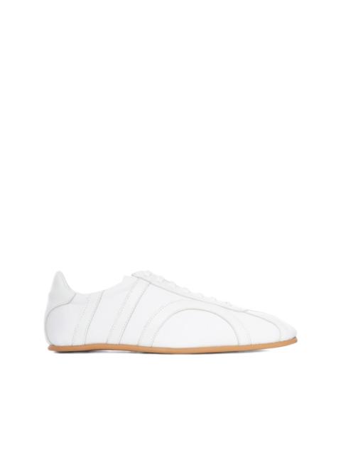 leather-panel lace-up sneakers