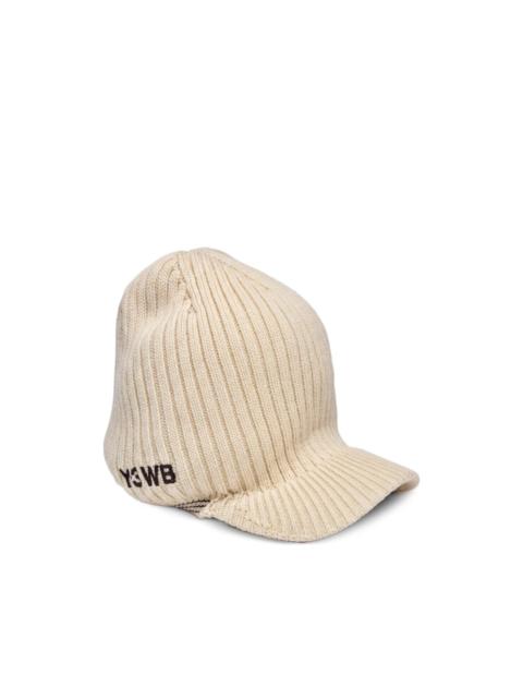 Y-3 Wales Bonner Y3 ribbed-knit visor beanie hat