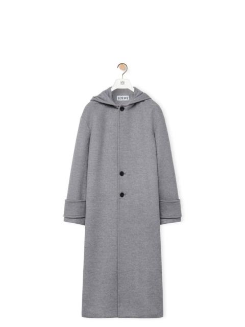 Loewe Hooded coat in wool and cashmere