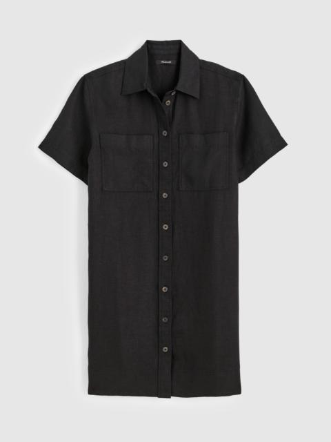 Madewell Relaxed Mini Shirtdress in 100% Linen