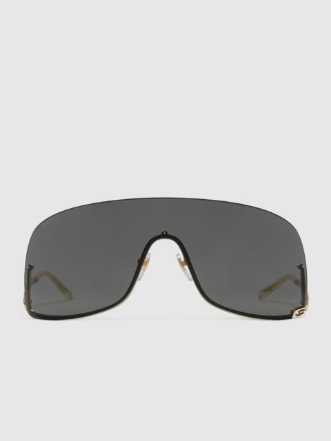 GUCCI Mask-shaped frame sunglasses