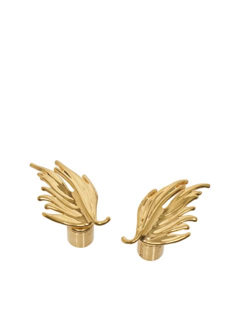 Jil Sander Gold Wing Clip Earrings