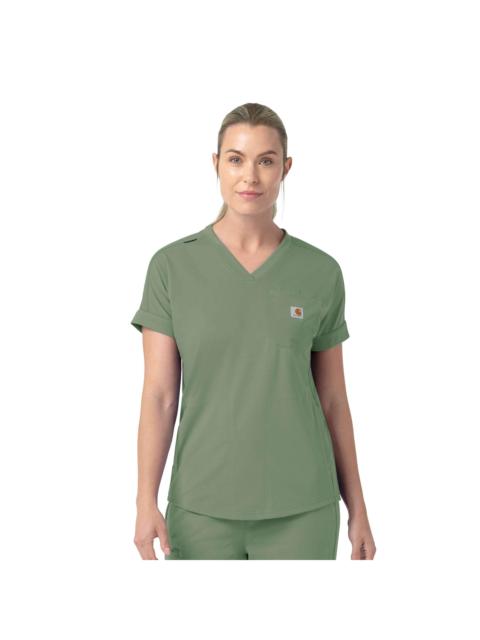 Carhartt Women's Force Cross-Flex Knit V-Neck Scrub Top