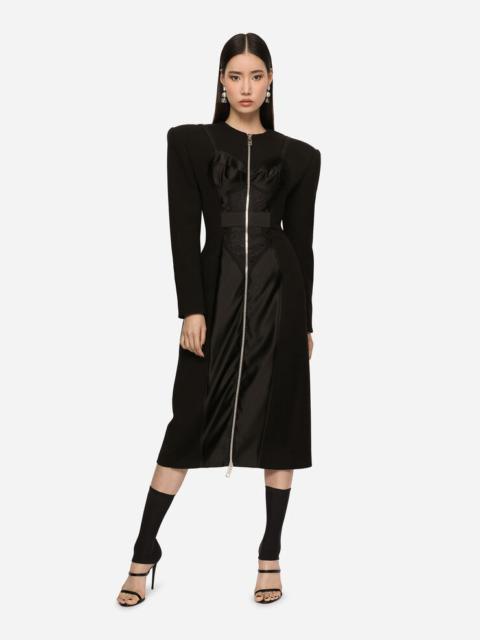 Dolce & Gabbana Woolen coat with corset-style details