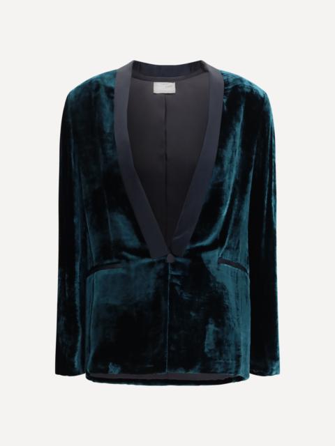 forte_forte Moiré velvet tuxedo Jacket
