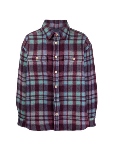 check-pattern flannel shirt