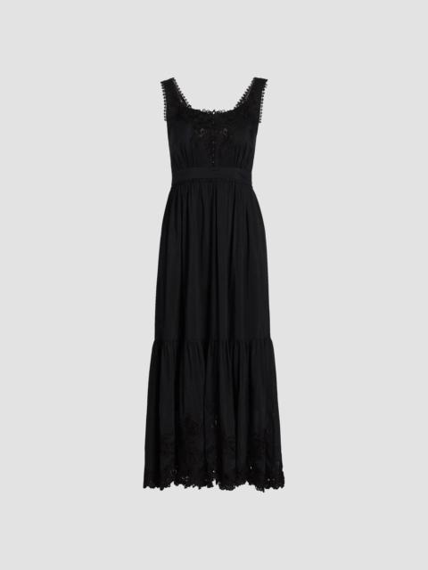KOBI HALPERIN Women's Zuri Cotton-Silk Embroidered Lace Midi-Dress - Black