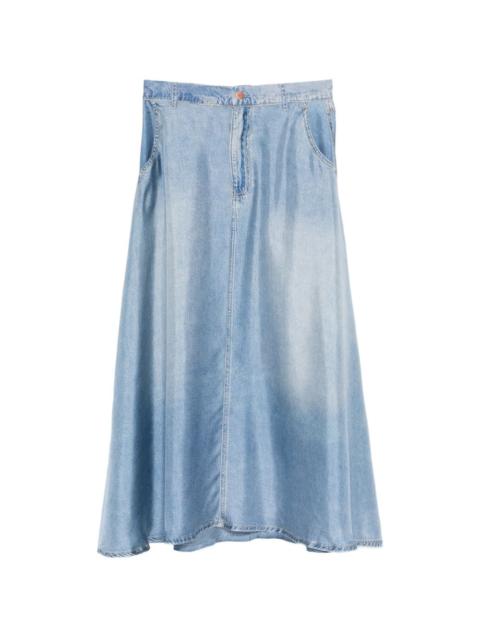 Pierre-Louis Mascia Aloe clear blue pocket skirt