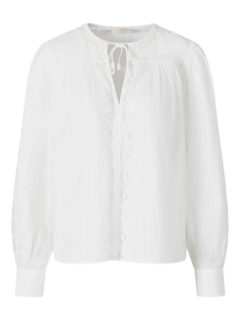 ULLA JOHNSON embroidered lace-insert blouse