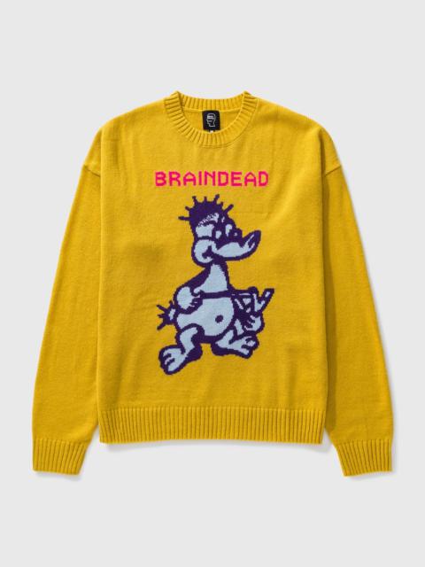 BRAIN DEAD SLINGSHOT KNIT SWEATER