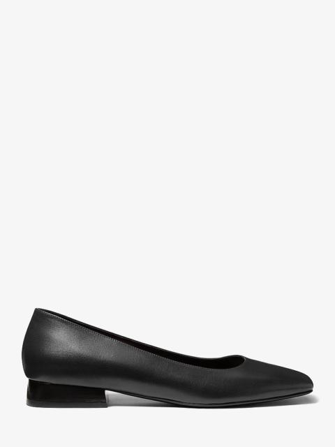 MICHAEL KORS COLLECTION Isabella Leather Skimmer Flat