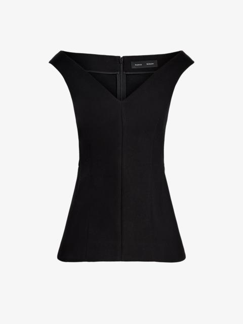 Proenza Schouler Mariam Top in Wool Scuba