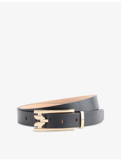 Victoria Beckham Dorian Pin-Buckle Leather Belt