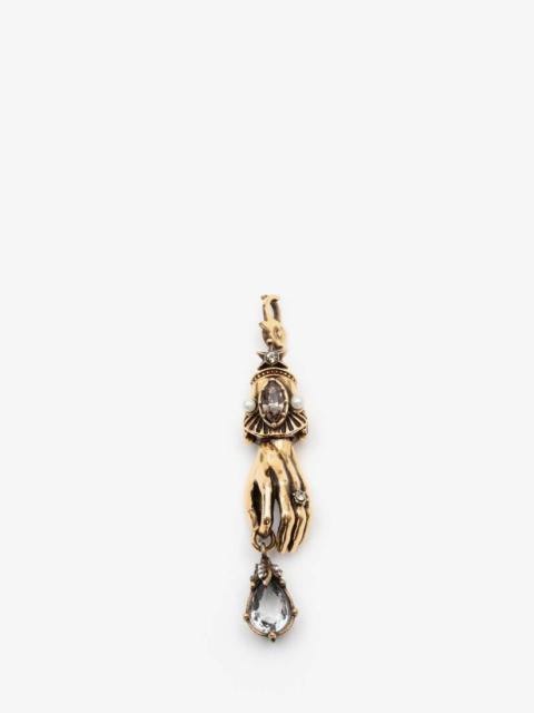 Alexander McQueen Magical Hand Charm in Antique Gold
